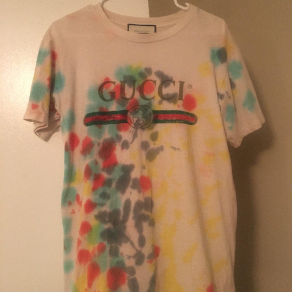Authentic gucci tie-dye t shirt